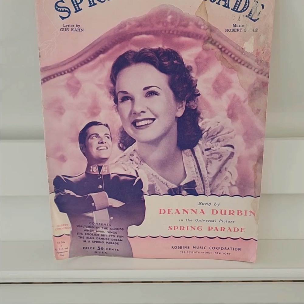 Vintage Original 1940 Spring Parade Deanna Durbin Sheet Music Album